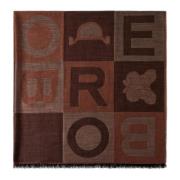 Borbonese Multifärgade Scarves - Ikonisk Jacquard Mönster Brown, Dam