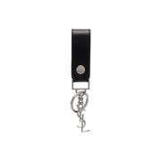 Saint Laurent Cassandre Nyckelring med YSL-logotyp Black, Unisex