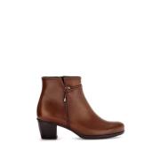 Gabor Cognac Läder Ankelboots Brown, Dam