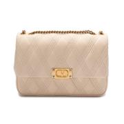 Valentino Beige Axelväska med Lås Beige, Dam