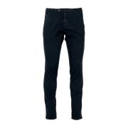 Roy Roger's Blå Bomullbyxor Slim Fit Blue, Herr