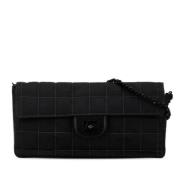 Chanel Vintage Pre-owned Nylon axelremsvskor Black, Dam