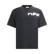 Off White Minimalistisk Skate T-shirt med ikonisk monogram Black, Herr