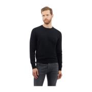 Brooks Brothers Ull och Cashmere Crew-Neck Sweater Black, Herr