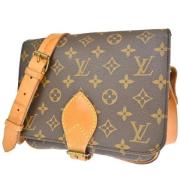 Louis Vuitton Vintage Pre-owned Canvas axelremsvskor Brown, Dam