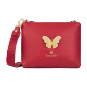 Braccialini Fjäril Clutchväska i Polysilk Red, Dam