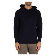 C.p. Company Ull Hoodie med Ärmficka Blue, Herr