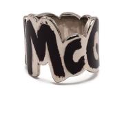 Alexander McQueen Svart och Silver Herrhalsband Black, Herr