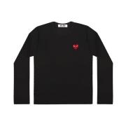 Comme des Garçons Play Svarta T-shirts och Polos Black, Dam