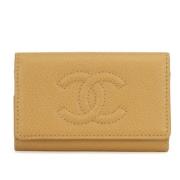 Chanel Vintage Pre-owned Laeder nyckelhllare Beige, Dam