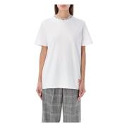 Golden Goose Rhinestones Crewneck T-Shirt White, Dam