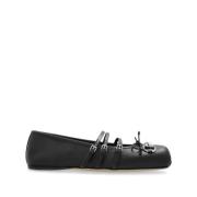 Gucci Svarta platta skor Elegant stil Black, Dam