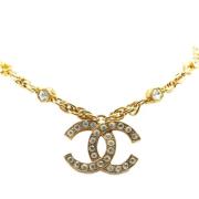 Chanel Vintage Pre-owned Metall halsband Yellow, Dam