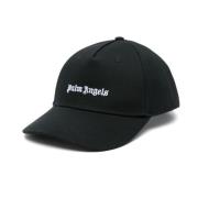 Palm Angels Broderad Logotyp Svart Bomullsmössa Black, Herr