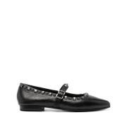 ASH Studded Ballerina Flats Svart Black, Dam