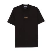 Versace Jeans Couture Svart Crew Neck T-shirts och Polos Black, Herr