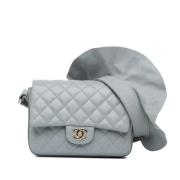 Chanel Vintage Pre-owned Laeder crossbodyvskor Gray, Dam