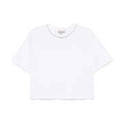 Semicouture Vit Logo Print Crew Neck T-shirt White, Dam