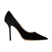 Jimmy Choo Elegant Svart Mocka Love Pumps Black, Dam