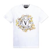 Versace Jeans Couture T-shirt med tryckt logotyp White, Herr