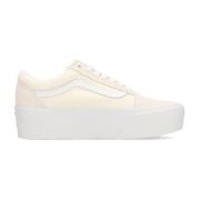 Vans Marshmallow Låg Sneaker med Plattform Beige, Dam