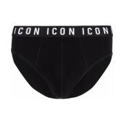 Dsquared2 Svarta Icon Midjebriefs Black, Herr