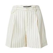 Ralph Lauren Krämrandiga Veckade Shorts Beige, Dam