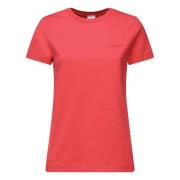 Pinko Röd kortärmad T-shirt med broderat logotyp Red, Dam