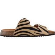 Geox Stiliga Sliders för Kvinnor Beige, Dam