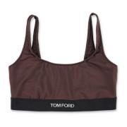 Tom Ford Zig Zag Bandeau Bralette Brown, Dam