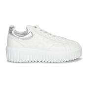 Hogan Silver Vita Randiga Sneakers White, Dam