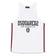 Dsquared2 Vit Tanktop för Kvinnor White, Herr