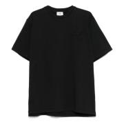 Autry Svart Crew Neck Logo Patch T-shirt Black, Herr