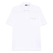 Ermenegildo Zegna Bomull Polo Skjorta 3 Knappar Italien White, Herr