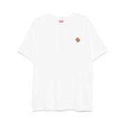 Kenzo Vit Patch Detalj Crew Neck T-shirt White, Herr