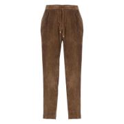 Briglia Brun Corduroy Elastisk Midja Byxor Brown, Herr