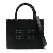 Elisabetta Franchi Svart Läderhandväska 110 Borsa Black, Dam