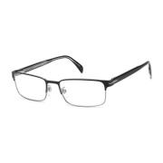 Eyewear by David Beckham Svarta Metallramar med Rutskiva Black, Herr