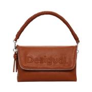 Desigual Medium Kapacitet Polyuretan Handväska Damkollektion Brown, Da...