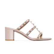 Valentino Puderrosa Rockstud Bur Mulor Pink, Dam