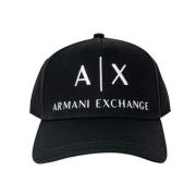 Armani Exchange Bomullsskärmkeps för män Black, Herr