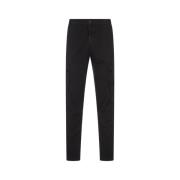 Stone Island Svarta Slim Fit Cargo Byxor Black, Herr