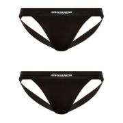 Dsquared2 Två-Pack Jockstraps Black, Herr