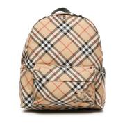 Burberry Beige Nova Plaid Ryggsäck Beige, Herr