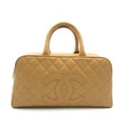 Chanel Vintage Pre-owned Laeder chanel-vskor Beige, Dam