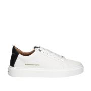 Alexander Smith Vita bomullssneakers med hamrat läder White, Herr