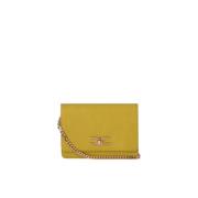 Elisabetta Franchi Gul Crossbody-väska med Vridlås Yellow, Dam