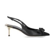 Elisabetta Franchi Svart Slingback Pump med Båge Black, Dam