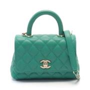 Chanel Vintage Pre-owned Tyg chanel-vskor Green, Dam