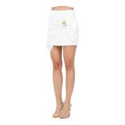 Elisabetta Franchi Ivory Asymmetrisk Draperad Kjol White, Dam